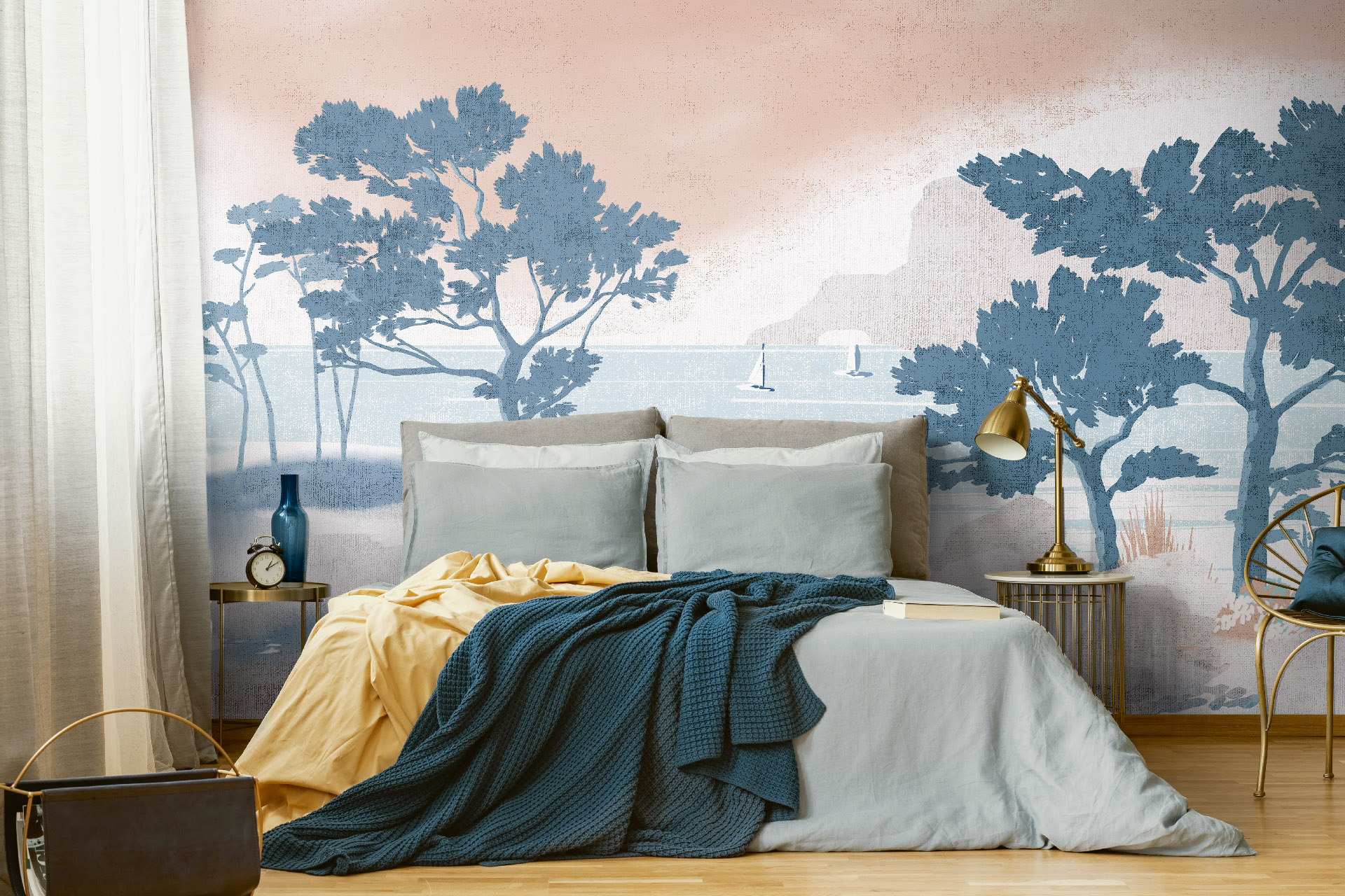 Панно Loymina Пейзаж 2 Бухта ART18 006 3×6 фото в интерьере